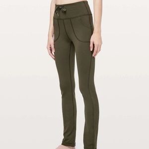 Lululemon Skinny Will Pant Leggings Olive Green 8
